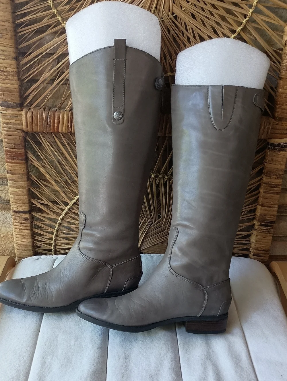 Sam Edelman Grey Tall Leather Boots_8